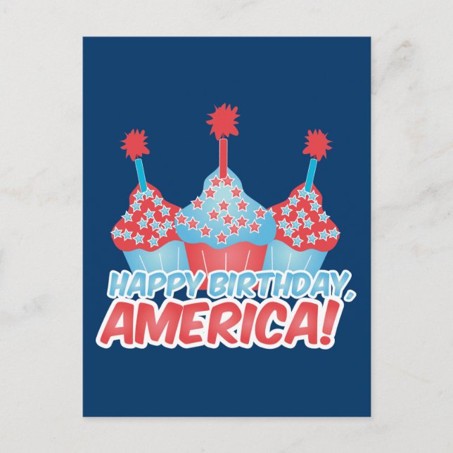 Happy Birthday, America Postcard (Front)