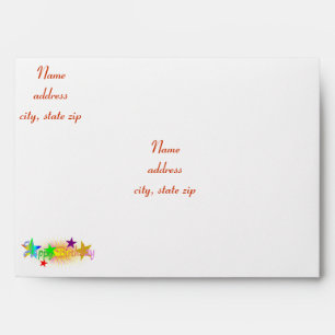 Happy Birthday and Stars - Envelope