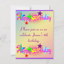 Happy Birthday and Stars -