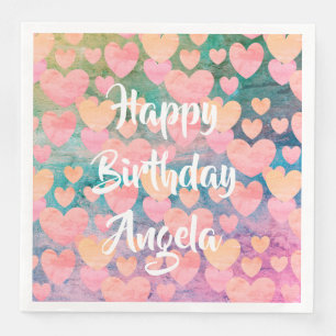 Happy Birthday #Angela party napkins by DAL