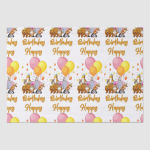 Happy Birthday Animal Collection Tissue Paper