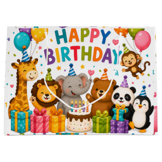 Happy Birthday Animal Gift Bag