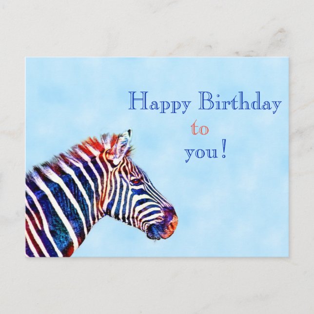 Happy Birthday Animal Lover Postcard (Front)