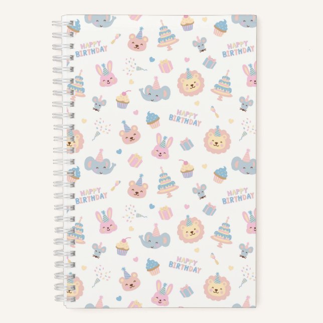 Happy Birthday Animals Notebook (Front)
