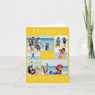 Happy Birthday Any Age Photo Collage Birthday Card