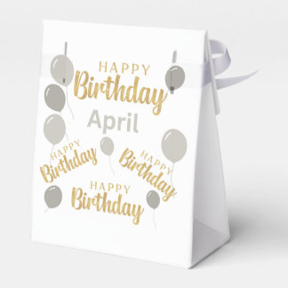 Happy birthday April birthdays Favour Box