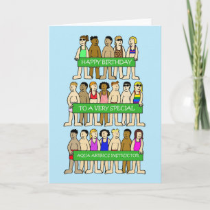 Happy Birthday Aqua Aerobics Instructor Card