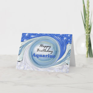 Happy Birthday Aquarius Card