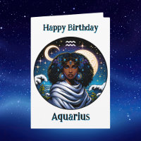 Happy Birthday Aquarius | Inside Coloring Page
