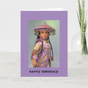 Happy Birthday Asian Doll Card