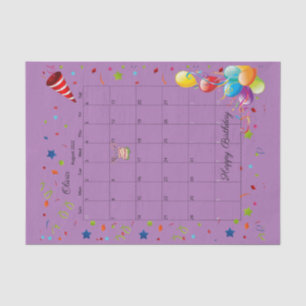 Happy Birthday August 2022 Tissue Paper