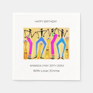 Happy Birthday Awesome Celebration  Napkin