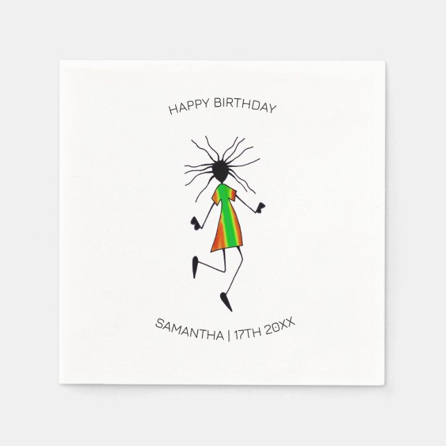  Happy Birthday, Awesome Dance Napkin (Front)