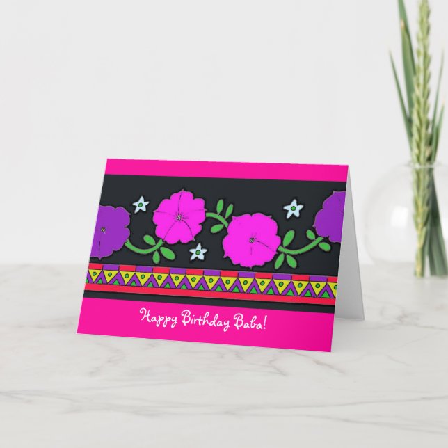 Happy Birthday Baba! Card (Front)
