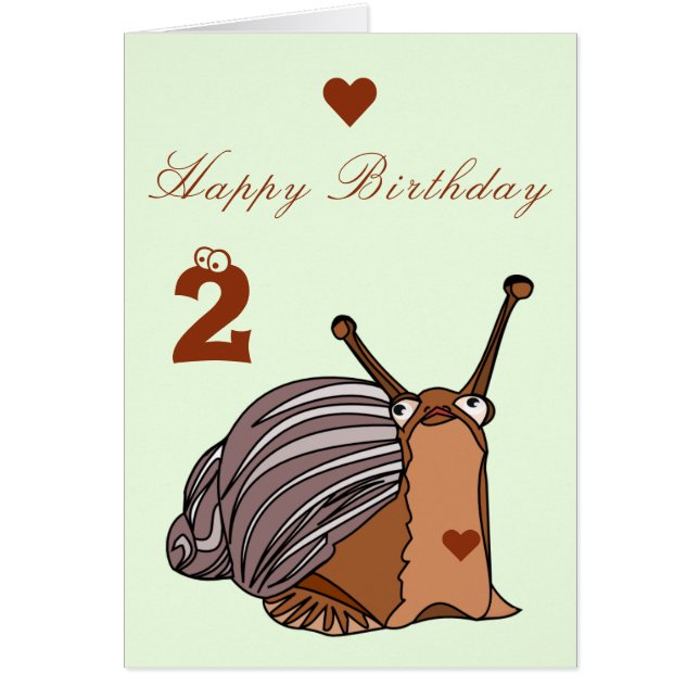 Happy Birthday Baby Card - Little Snail - Add Year (Front)