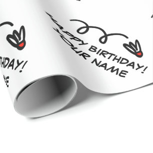 Happy Birthday badminton player shuttle sports Wrapping Paper