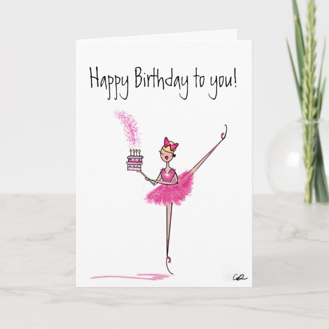 Happy Birthday Ballet card! Card (Front)