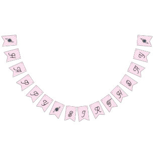 Happy Birthday Ballet Shoe Flowers Bunting Flags