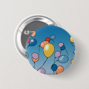 Happy Birthday Balloon Celebration 2 Inch Round Button