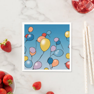Happy Birthday Balloon Celebration Napkin