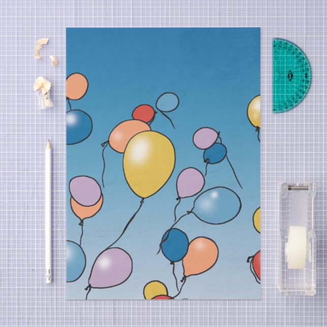 Happy Birthday Balloon Celebration Tissue Paper (Craft)