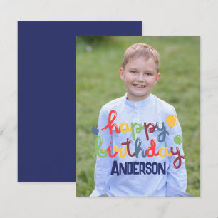 Happy Birthday Balloon Customizable Card