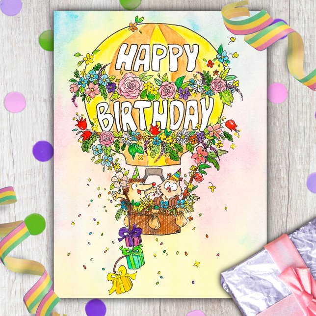 Happy Birthday Balloon postcard by Nicole  Janes (Creator Uploaded)