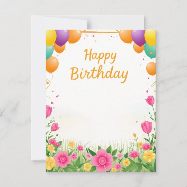 Happy Birthday Balloons (Front)