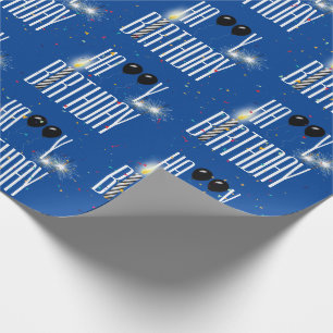 Happy Birthday Balloons and Confetti  Wrapping Paper