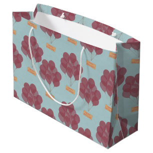 Happy birthday balloons large gift bag