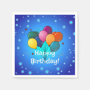 Happy Birthday balloons Napkin