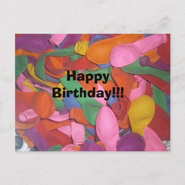Happy Birthday balloons Postcard (Front)