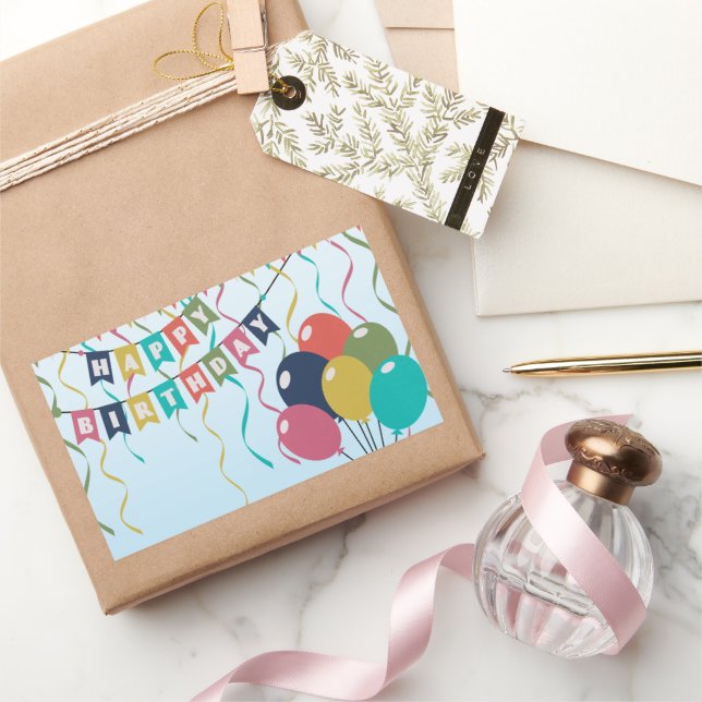 Happy Birthday Balloons Sticker (Gifting)