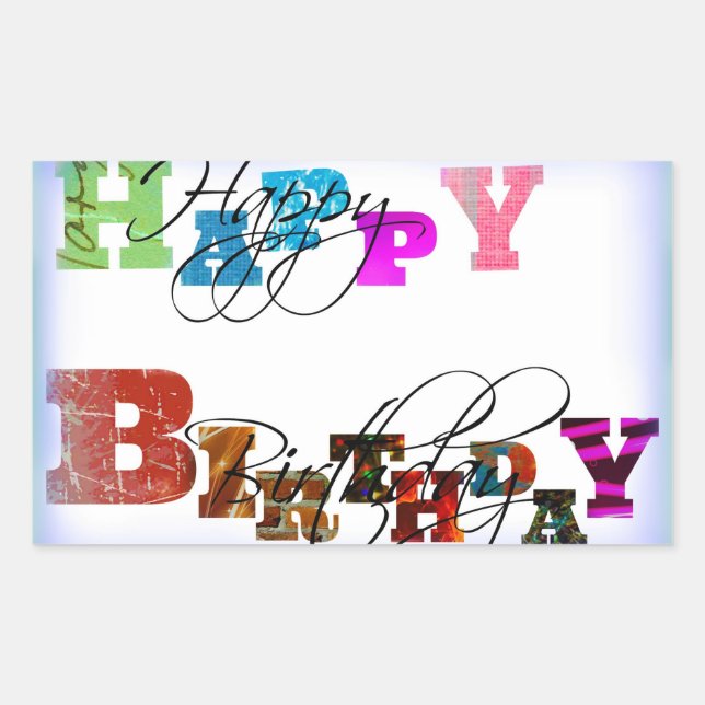 Happy Birthday Balloons Sticker (Front)