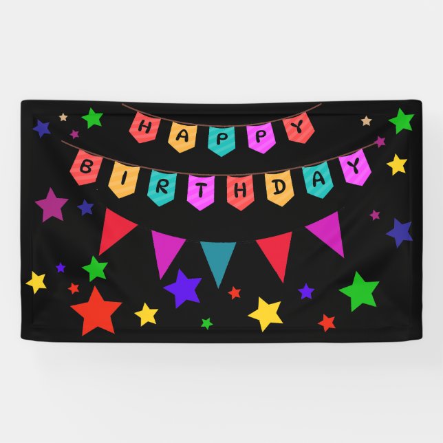 HAPPY BIRTHDAY BANNER (Horizontal)