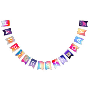 Happy Birthday Banner Birthday Party Bunting Flags