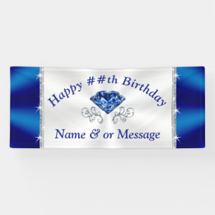 Happy Birthday Banner Custom. ANY YEAR or OCCASION