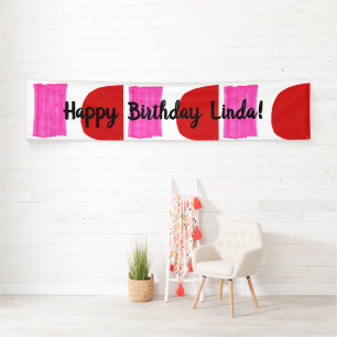 Happy Birthday Banner Kids Illustration Colourful