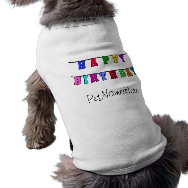 Happy Birthday Banner Shirt (Back)