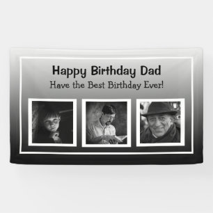 Happy Birthday Banner with Photo Age Progression