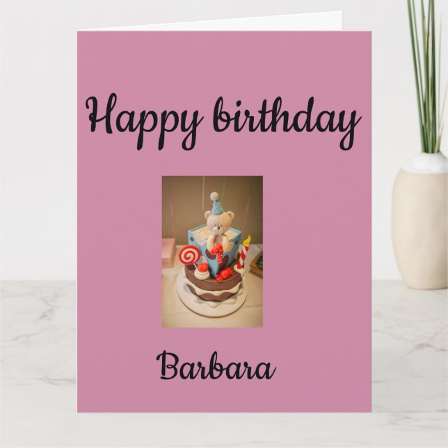 Happy birthday Barbara Card (Front)