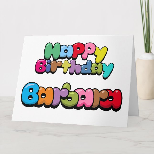 Happy Birthday Barbara Card (Front)