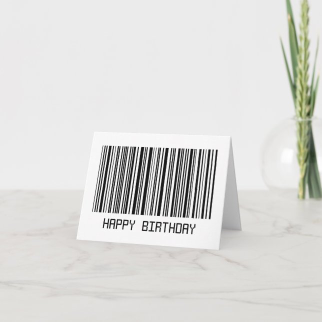 Happy Birthday Barcode Card (Front)