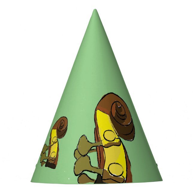 Happy Birthday Bass Instrumentalist Paper Party Hat (Front)