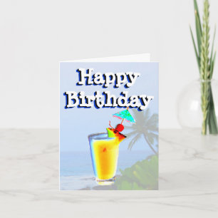 Happy Birthday Beach Fun Card