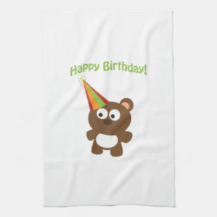 Happy Birthday! Bear Kitchen Towel