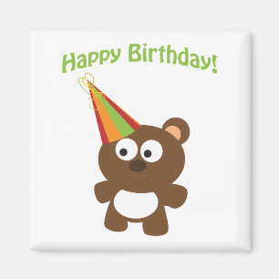 Happy Birthday! Bear Magnet