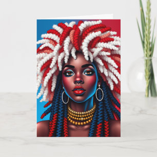 Happy birthday beautiful black woman sista queen  card