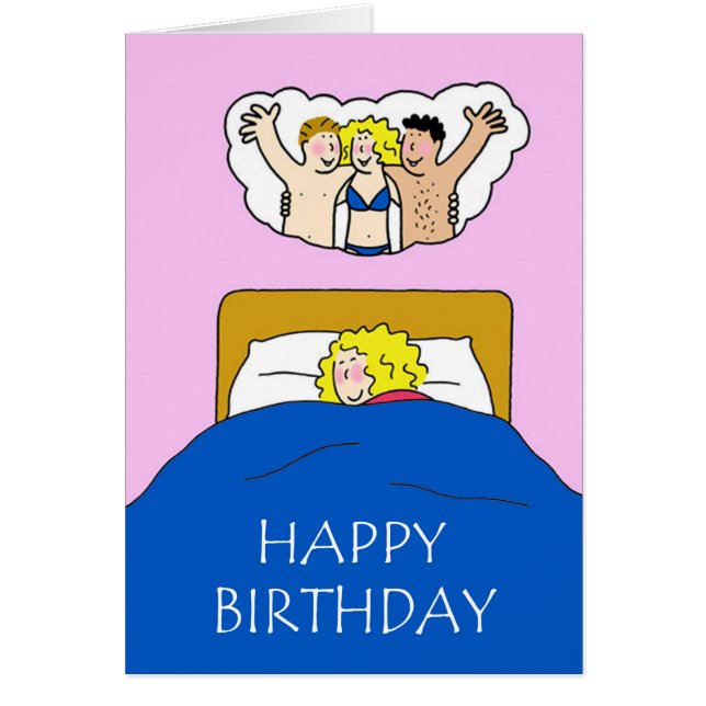 Happy Birthday Bedroom Fantasy Humour for Her (Front)