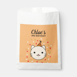 Happy Birthday Beige Cat Favour Bag